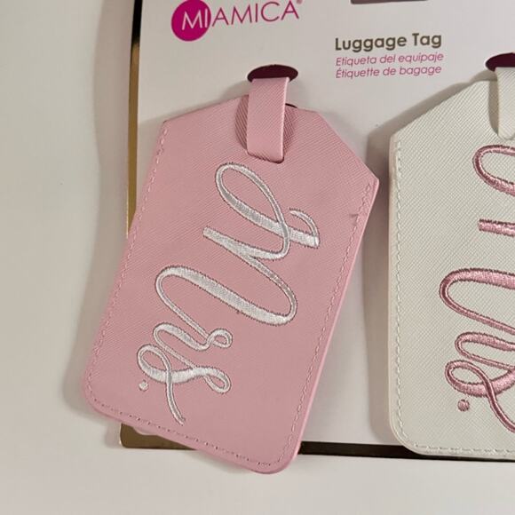 MI AMICA Newly Wed Flight Luggage Tags for Couple  NWT - Picture 8 of 11